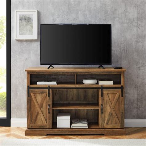 Reviews For Walker Edison Furniture Company 52 In Rustic Oak Composite