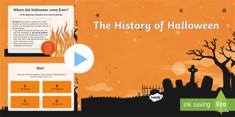 History of Halloween PowerPoint - Halloween History for Kids