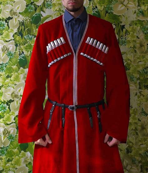 Men S Wool Russian Cossack And Caucasus Chokha Custom Coat