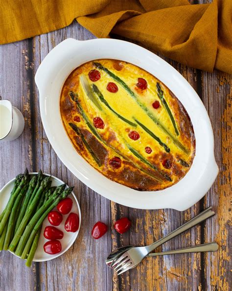 Recette Clafoutis D Asperges Vertes Et Tomates Cerises Marie Claire