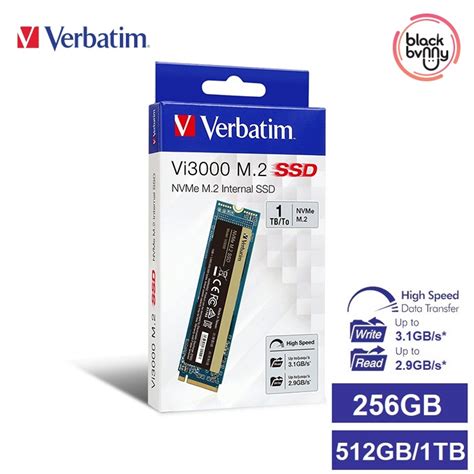 Verbatim Vi3000 M 2 NVMe Internal SSD 512GB 1TB PCIe 3 0 X4 3D TLC