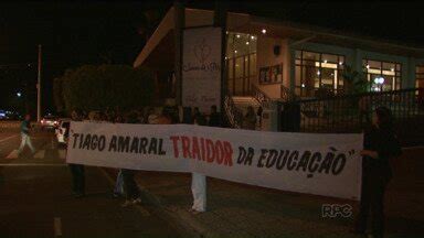 Meio Dia Paran Curitiba Professores Protestam Em Frente A