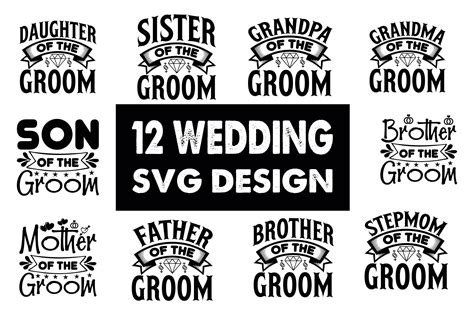 Wedding Svg Bundle 12 Design Graphic By Lazy Craft · Creative Fabrica