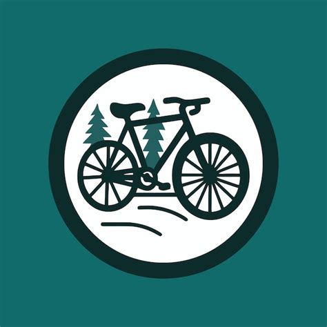 El logotipo de la bicicleta en estilo doodle tema clásico del bosque