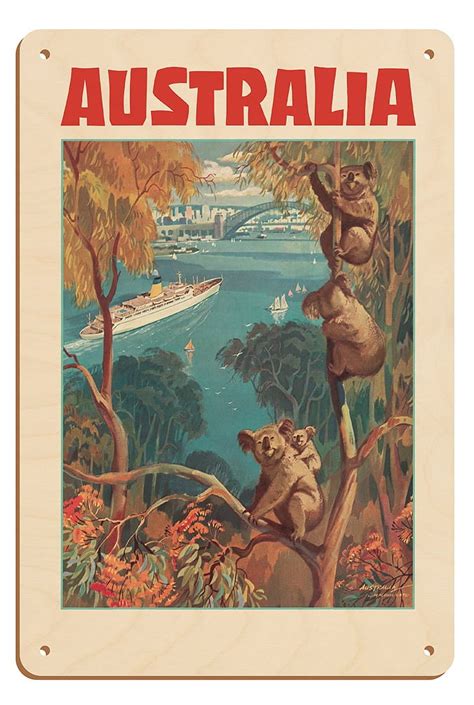 Australia - SS Mariposa SS Monterey - Vintage Ocean Liner Travel Poster ...