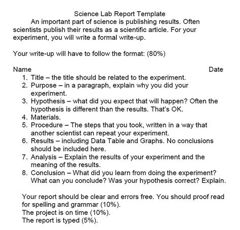 Sample Lab Report Templates