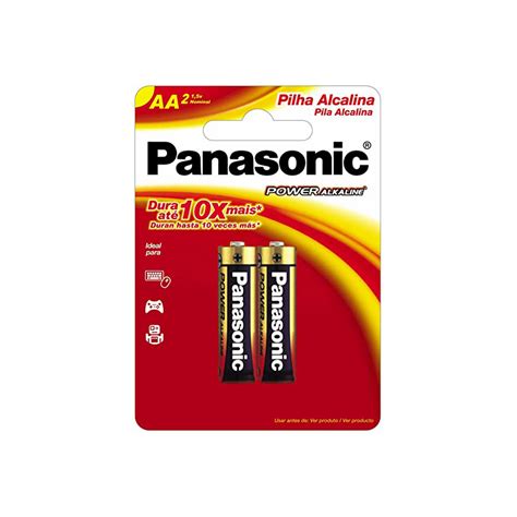 Pilha Alcalina Aa Panasonic Lr Xab B Cartela Unidades Eletrope As