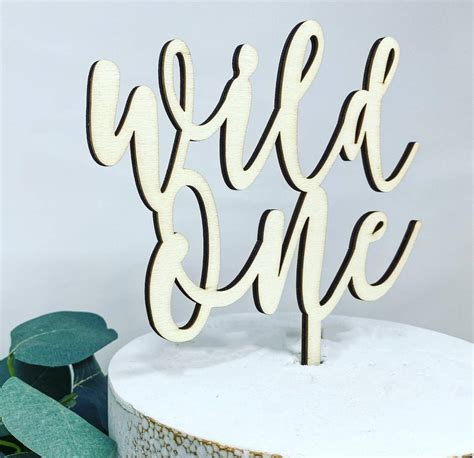 Buy Wild One Cake Topper One Year Old One Cake Topper Rustic Wood Cake