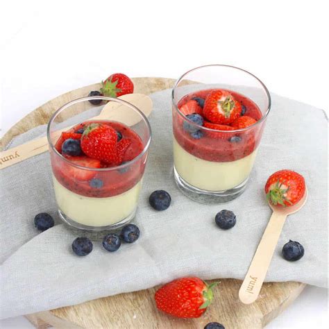 Panna Cotta Met Rood Fruit