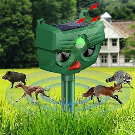 Amazon.com: Protecker Ultrasonic Animal Repellent Outdoor,Solar Outdoor ...