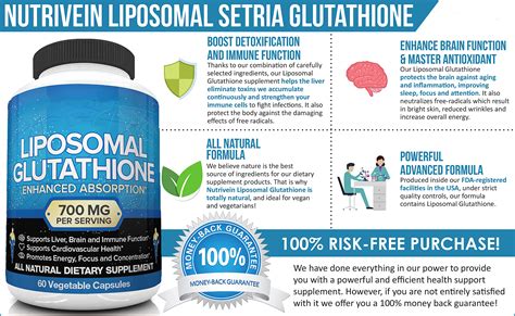 Liposomal Glutathione Capsules Antioxidant Cell Protection Liver Detox