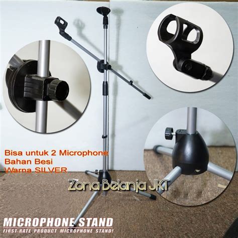 Jual Stand Mic Berdiri Lantai Kaki Tiga Ada Warna Stand Microphone