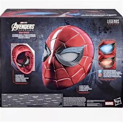 MARVEL LEGENDS Spider Man Iron Spiderman Electronic Helmet New BLACK