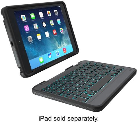 Best Buy Zagg Rugged Book Keyboard Folio Case For Apple Ipad Mini