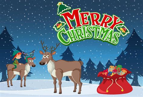 Merry Christmas Poster Template 13909615 Vector Art At Vecteezy