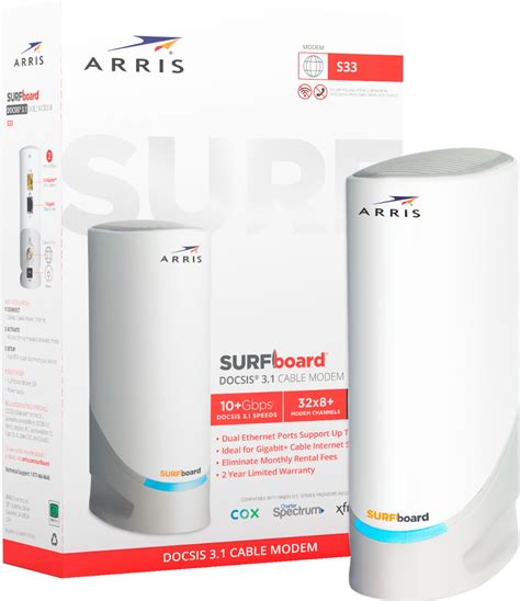 Customer Reviews ARRIS SURFboard S33 32 X 8 DOCSIS 3 1 Multi Gig Cable