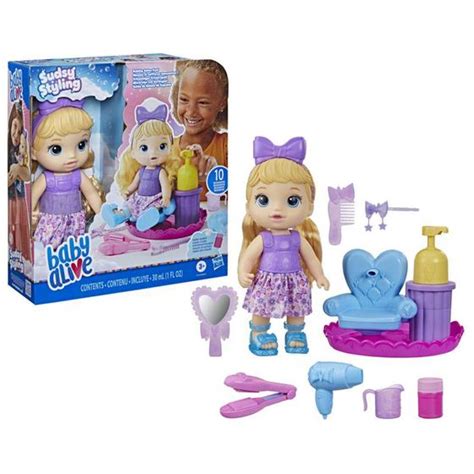 Boneca Baby Alive Sudsy Styling Loira Hasbro F Boneca Baby