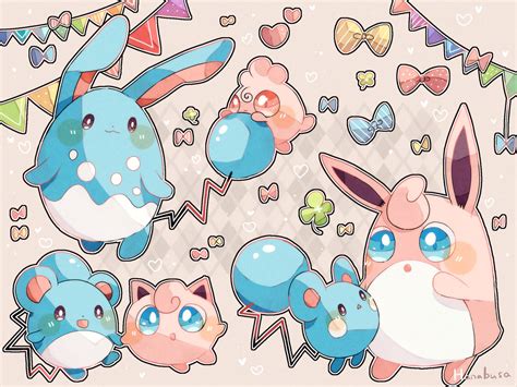 Jigglypuff Marill Azumarill Wigglytuff And Igglybuff Pokemon