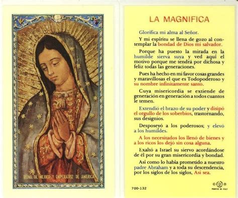 La Magnifica Catholic Prayers In Spanish