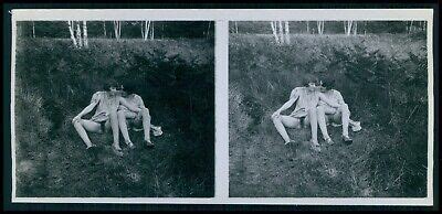 F Monsieur X Small Stereoview Photo Stereo Card French Nude Original