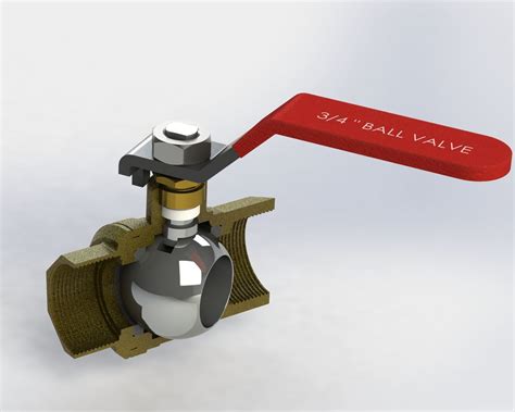 Ball Valve 3 4 Inch Free 3D Model CGTrader