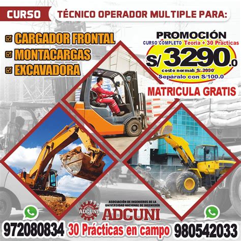 TÉCNICO OPERADOR MÚLTIPLE 3 MONTACARGAS CARGADOR FRONTAL Y EXCAVADORA