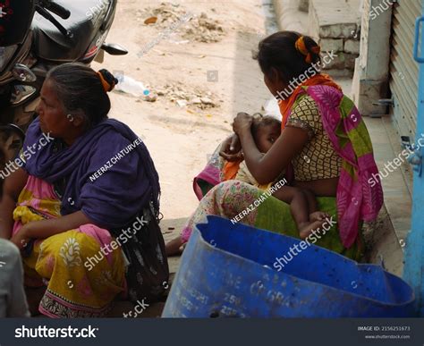 Indian Village Women Breastfeeding