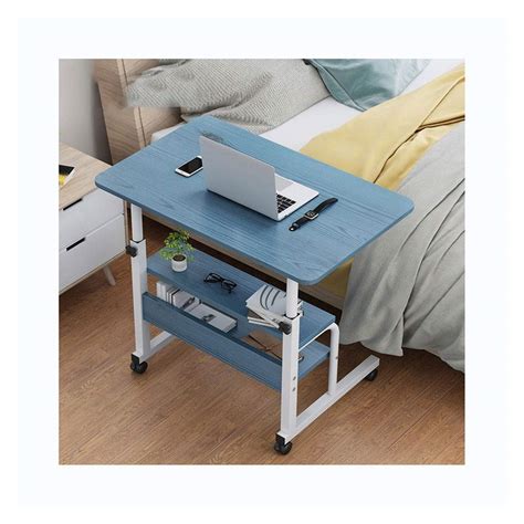 Buy VVPONMEIQS Overbed Table With Castors Laptop Desk With Wheels