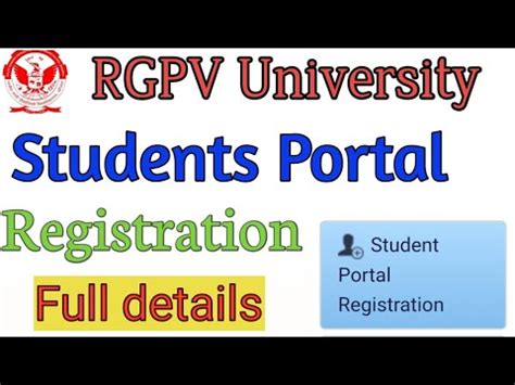 Rgpv Students Portal Registration Rgpv Diploma Registration