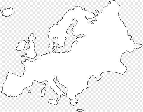 Ilustración De Mapa Geográfico Blanco Mapa Blanco Y Negro De Europa