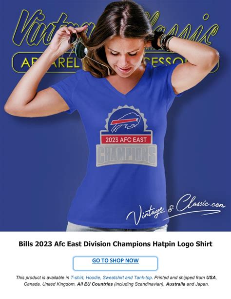 Bills 2023 Afc East Division Champions Hatpin Logo Shirt by ...