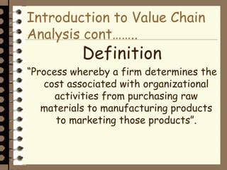 Strategic Management Value Chain Analysis Ppt