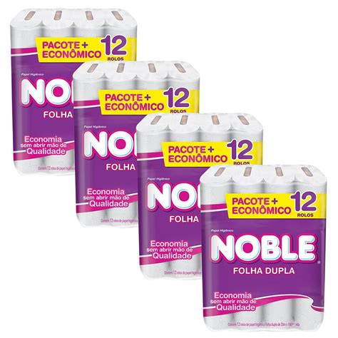 Kit Papel Higi Nico Noble Neutro Folha Dupla Rolos Cada