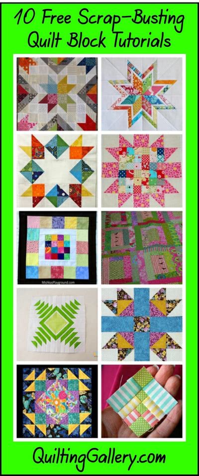 10 FREE Scrap Busting Quilt Block Tutorials Quilting Gallery