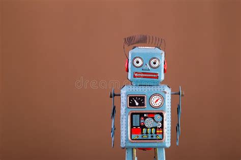 Vintage tin toy robot stock photo. Image of isolated - 143492892