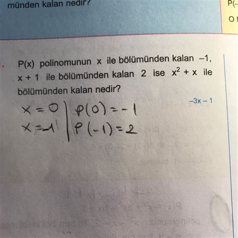 Sinif Polinomlar Lutfen Cok Acil Cozumlu Veya Anlatarak Yardim Eder