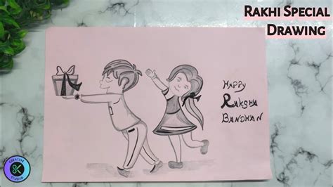 How To Draw Brother And Sister Together Pencil Sketch Tutorial Special Raksha Bandhan