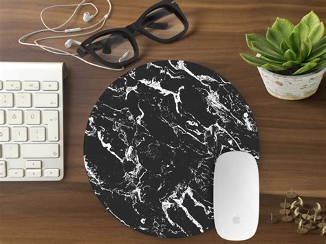 Mouse Pad, Black Marble Mousepad, Mouse Mat Marble Print Mouse Pad ...