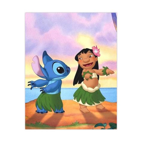 Lilo Stich Cute Wall Paper Home Decor Gift Poster Etsy