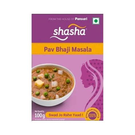 G Shasha Pav Bhaji Masala Packaging Type Box At Rs Pack In New