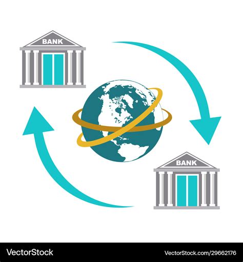 Transfer Money From Bank Cash Transactions Vector Image