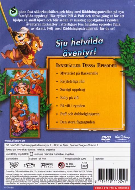 Dvd Piff Puff R Ddningspatrullen Volym Beg Kaptenkrok