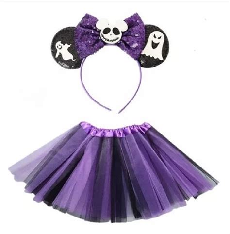 Kit Fantasia Tiara Halloween E Saia De Tule 30cm Festta Artigos Festivos