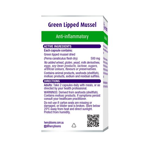 Green Lipped Mussel 60 Hard capsules – Henry Blooms