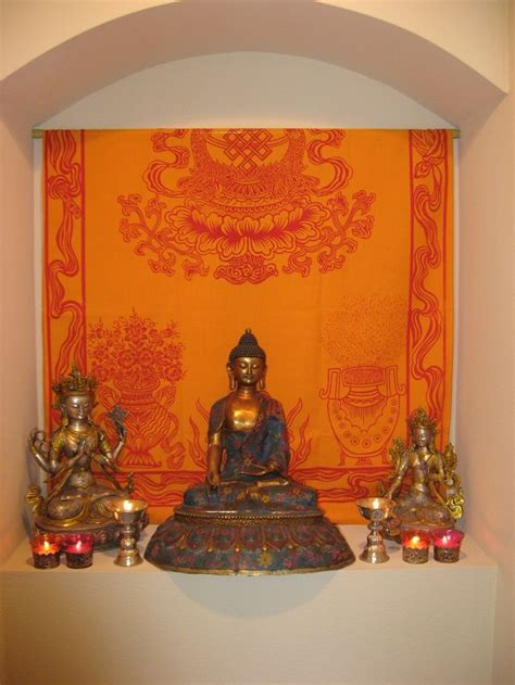 Buddhist Altars In The Home Buddhist House Altar Altars Shrines And Buddhist