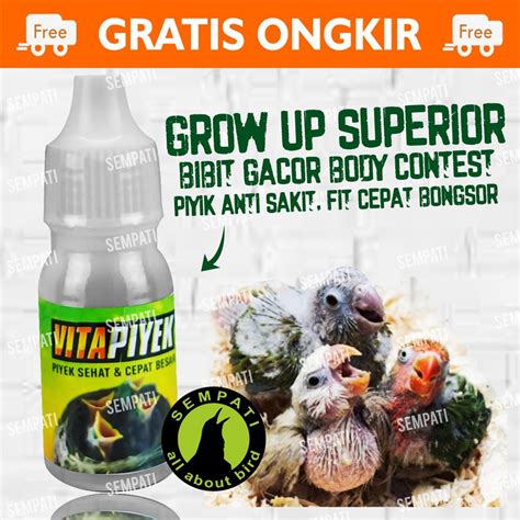 Jual VITA PIYEK SUPER KICAU VITAMIN BURUNG MEMPERCEPAT PERTUMBUHAN BULU