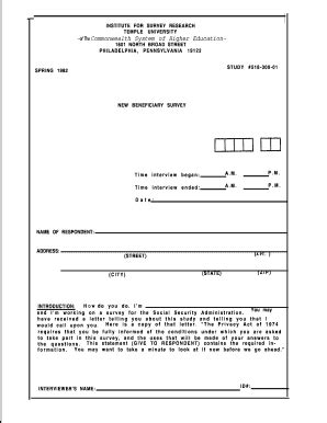 Fillable Online Ssa The NBS Main Questionnaire Nbsall Pdf Social