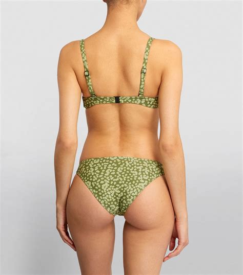 Womens Matteau Green Floral Print Bikini Bottoms Harrods Uk