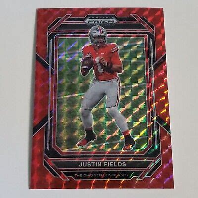 Prizm Draft Picks Red Finite Prizm Justin Fields Ohio