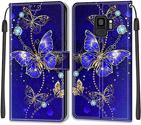 SIENIANLINE Etui Pour Samsung Galaxy S9 Premium En Cuir PU Coque De